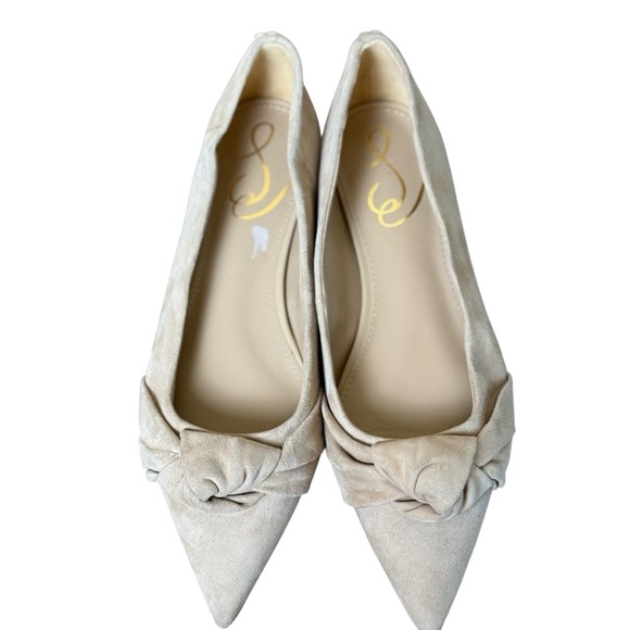 Sam Edelman Wheaton Cappucino Suede Fashion Slip On Pointed Toe Ballet Flats 6 - Picture 7 of 11